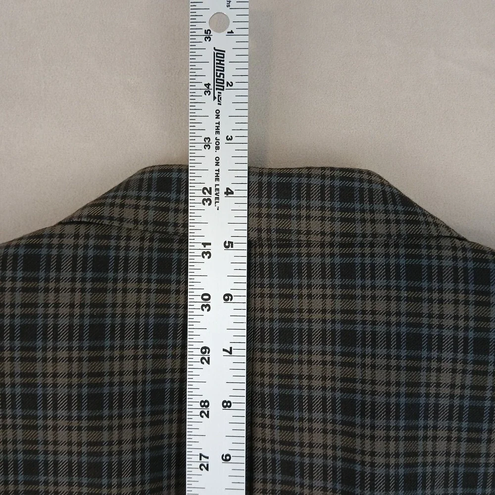 Haggar‎ XL Mens Blazer Jacket Brown Plaid 46R Modern